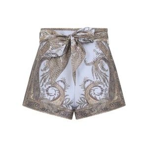 Zimmermann High-Waisted Silk Bermudas With Bow Detail - NWT